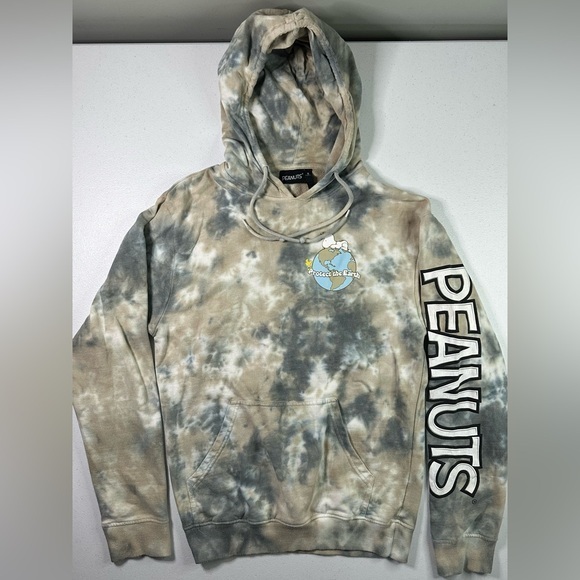 Peanuts Tops - Peanuts Snoopy Protect The Earth Tie Dye Hoodie Size Small‎ Sweatshirt